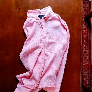 Sanctuary Blouse in pink waffle